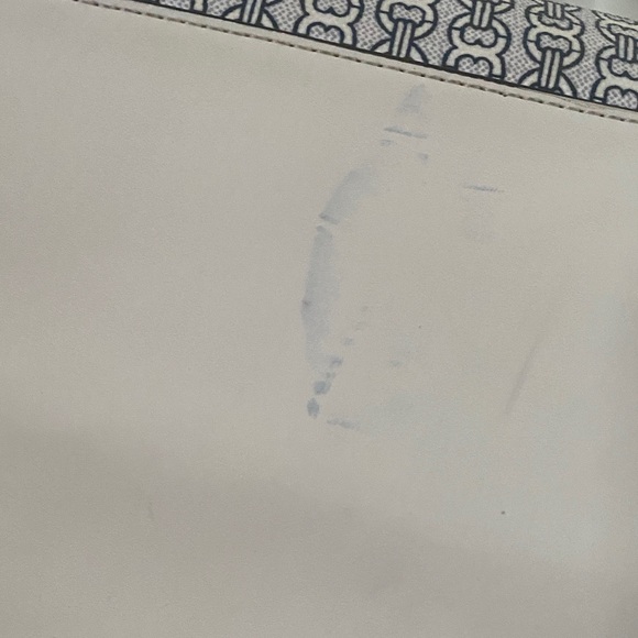 Tory Burch Blue and Brown Floral Tote - Picture 10 of 14